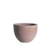 Pot Cuvier bas contemporain en terre claire H 24 x Ø 30 cm