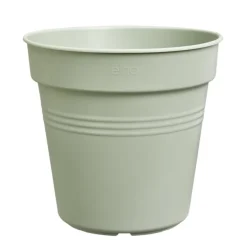 Pot de culture en polypropylène vert pierre Elho Green basics - Ø 19 x H 17,4 cm