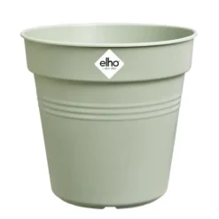 Pot de culture en polypropylène vert pierre Elho Green basics - Ø 17 x H 15,7 cm