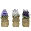 Pot de lavande artificielle coloris violet - 7 x 7 x 17 cm