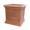 Pot double paroi Toscana carré en polyéthylène Euro3plast - 50 cm