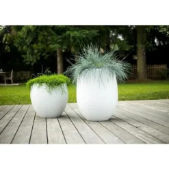 Pot Egg Graphit blanc cérusé - D.50 x H60