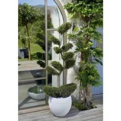 Pot egg Graphit blanc cérusé D50 x H45