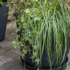 Pot en matière recyclée coloris anthracite Poetic Joy 25 - Ø 24,6 x H 20,3 cm