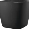 Pot en plastique injecté coloris gris Deroma Origin Quadro anthracite - 38 x 38 x 32 cm