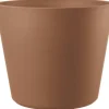Pot en plastique injecté coloris rouge Deroma Origin Vaso cotto - Ø 48 x H 39,6 cm