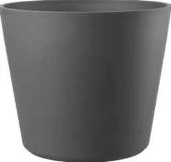 Pot en plastique injecté coloris gris Deroma Origin Vaso grigio - Ø 24 x H 20 cm