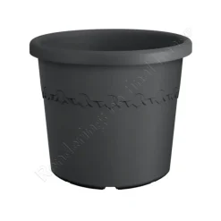 Pot en plastique recyclé gris anthracite Elho Algarve Cilindro - Ø 24,5 x H 20,8 cm