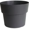 Pot en plastique recyclé gris Ardoise Cocoripot 35 L - Ø 43 x H 33,5 cm