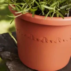 Pot en plastique recyclé Terra Elho Algarve Cilindro - Ø 34,5 x H 29 cm