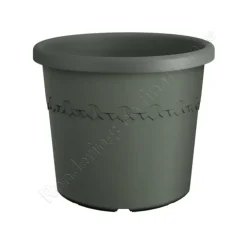 Pot en plastique recyclé vert thyme green Elho Algarve Cilindro - Ø 40 x H 33 cm