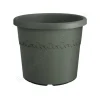 Pot en plastique recyclé vert thyme green Elho Algarve Cilindro - Ø 24,5 x H 20,8 cm