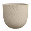 Pot en polypropylène beige champignon Elho Sereh Round - Ø 39 x 33,3 cm