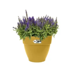 Pot en polypropylène jaune miel Elho Vibia Campana - Ø 35 x 30 cm