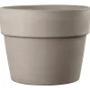Pot en terre cuite gris clair Deroma Perfetto Grafite - Ø 50 x H 38,9 cm