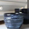 Pot en terre cuite émaillée bleu Nuit étoilée Les Poteries d'Albi Austral - Ø20 x H16 cm