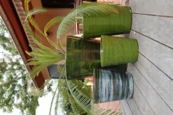 Pot en terre cuite émaillée vert Forêt Les Poteries d’Albi Sydney - Ø 37 x H 44 cm