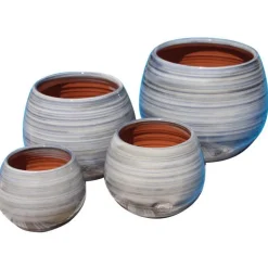 Pot en terre émaillée marron Châtaigne Les Poteries d'Albi Cancale - Ø 21 x H 21 cm