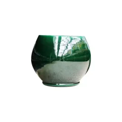 Pot en terre émaillée vert Jade Les Poteries d’Albi Bahia - Ø 25 x H 31 cm