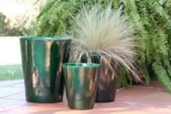 Pot en terre émaillée vert Jade Les Poteries d’Albi Sydney - Ø 33 x H 35 cm