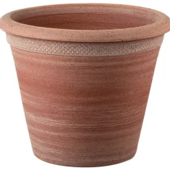 Pot Fascia Impruneta en terre cuite Anticomestiere Garden - Ø 25 x 21 cm