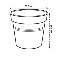 Pot green basics Elho de 28 L coloris noir Ø 40 x 37 cm