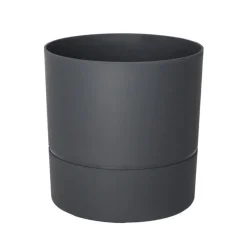 Pot gris anthracite Eda Aquaduo - Ø 24,3 x H 24,3 cm