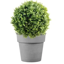 Pot horticole en acier peint gris clair Ø 27 x H 24 cm