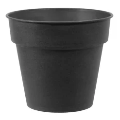 Pot horticole en acier peint anthracite Ø 22 x H 20 cm