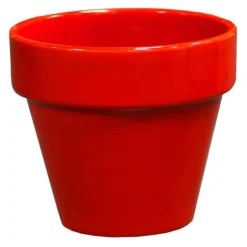 Pot horticole en terre cuite émaillée Rouge – D25 x H23