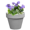 Pot horticole émaillé gris Ø 14 cm