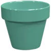 Pot horticole émaillé vert amande Ø 14 x H 13 cm