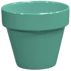Pot horticole émaillé vert amande Ø 10 x H 10 cm