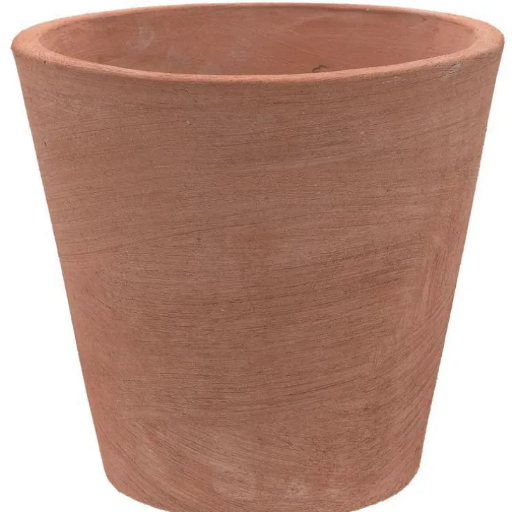 Pot Moderne conique 6 L en terre cuite claire Ø 19 x H 19 cm