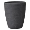 Pot rond haut Granit gris Ø 30 x 36 cm de 20 L
