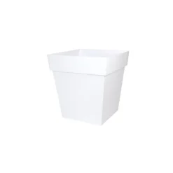 Pot Toscane carré coloris blanc 49,5 x 49,5 x 52,5 cm de 87 L