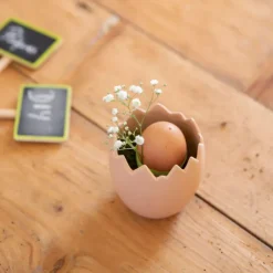 Pot œuf coloris blanc dolomite - Ø 8 cm