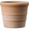 Pot Vaso en terre cuite coloris Terre rosée Deroma Vaso mini Siena Toscana - Ø 11 x H 9,4 cm