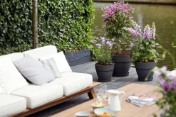 Pot vibia campana rond Elho de 46 L coloris noir Ø 47 x H 40 cm