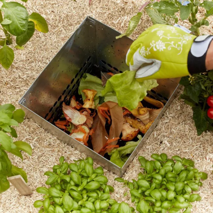 Potager composteur en bois Mon Petit Potager Keyhole moyen modèle - 170 x 120 x 48 cm