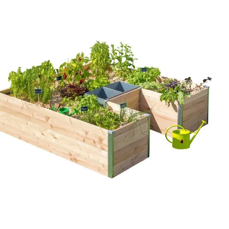 Potager composteur en bois Mon Petit Potager Keyhole grand modèle - 175 x 170 x 48 cm