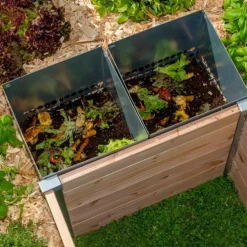 Potager composteur en bois Mon Petit Potager Keyhole grand modèle - 175 x 170 x 48 cm