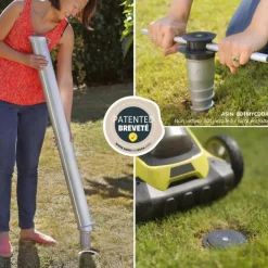 Poteau pour hamac amovible coloris gris en aluminium Gard&Rock - Ø 10 cm x 1,15 m