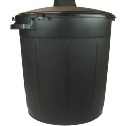 Poubelle en plastique coloris noir - 80L