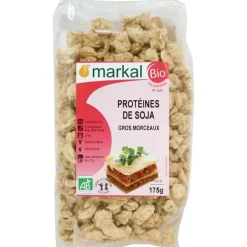 Protéines de soja bio en gros morceaux - 175 gr