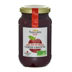 Préparation bio 100 % fruits cerise griotte Saveurs Attitudes - 310 g