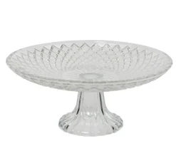 Présentoir à gâteau rond en verre transparent - Ø 20 x H 9 cm