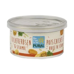 Pâté végétal pois chiches huile de sésame bio Pural - 125 g
