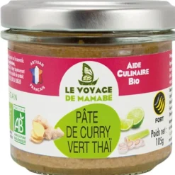Pâte pour curry vert thai bio Le voyage de Mamabé - 105 g