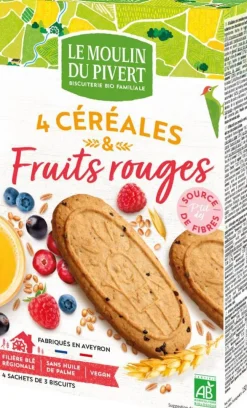 P'tit Dej Fruits rouges bio 190 g LE MOULIN DU PIVERT